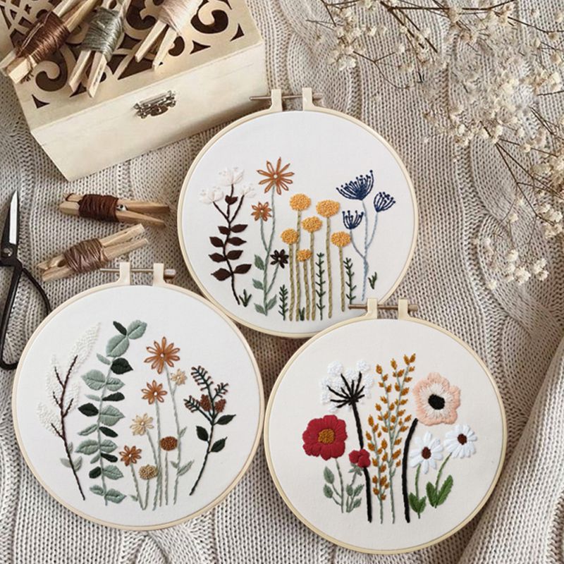 Floral Garden Embroidery Kit