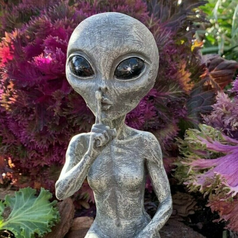 Space Alien Garden Statue