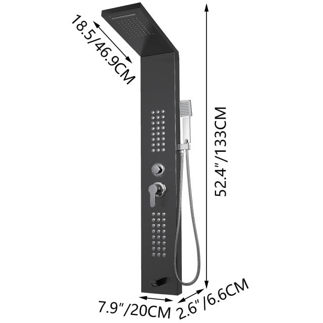ZILANOS™️ Stainless Steel Multi-Function Shower System